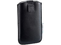 simvalley MOBILE Sleeve für 4,5" Smartphone SP-140 & SP-142, schwarz; Scheckkartenhandys 