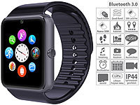 simvalley MOBILE Handy-Uhr & Smartwatch mit IPS-Display, Kamera, Bluetooth & App