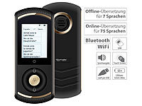 simvalley MOBILE Mobiler Echtzeit-Sprachübersetzer, 75 Sprachen, 4G/LTE, WLAN, schwarz