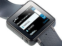 simvalley MOBILE Handy-Uhr PW-415.steel elegantes Uhrenhandy, schwarz (refurbished); Android-Smartphones 
