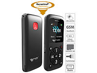 simvalley MOBILE 5-Tasten-Senioren & Kinder-Handy mit Garantruf Premium; Radio und MP3; Dual-SIM-Outdoor-Handys Dual-SIM-Outdoor-Handys Dual-SIM-Outdoor-Handys Dual-SIM-Outdoor-Handys 