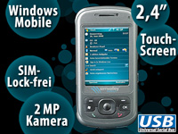 simvalley MOBILE Smartphone XP-25 mit Win Mobile 6.1 VERTRAGSFREI
