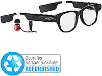simvalley MOBILE Smart Glasses SG-101.bt mit Bluetooth (Versandrückläufer); Spion-Kamera-Brillen, Headset-BrilleHands-Free-BrilleSpion-KamerasSpion-BrillenVideo-SonnenbrillenSpycamsSpionbrillenVideo-GlassesMikrofone Sports Earphones Outdoor Realitäts Sunglasses MiniVirtuelle Fahren Stereo Call Musik Virtual Reality 