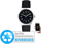 simvalley MOBILE Smartwatch mit Herzfrequenz-Messung, Bluetooth 4.0, Versandrückläufer; Handy-Smartwatches mit Bluetooth für Android und iOS Handy-Smartwatches mit Bluetooth für Android und iOS 