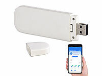 simvalley MOBILE 4G/LTE-Surfstick, bis 150 Mbit/s, für bis zu 8 Nutzer, App-Verwaltung; Notruf-Klapphandys mit Bluetooth und Garantruf Premium Notruf-Klapphandys mit Bluetooth und Garantruf Premium 