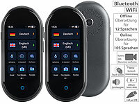 simvalley MOBILE 2er-Set mobile Echtzeit-Sprachübersetzer, 106 Sprachen, Touchscreen